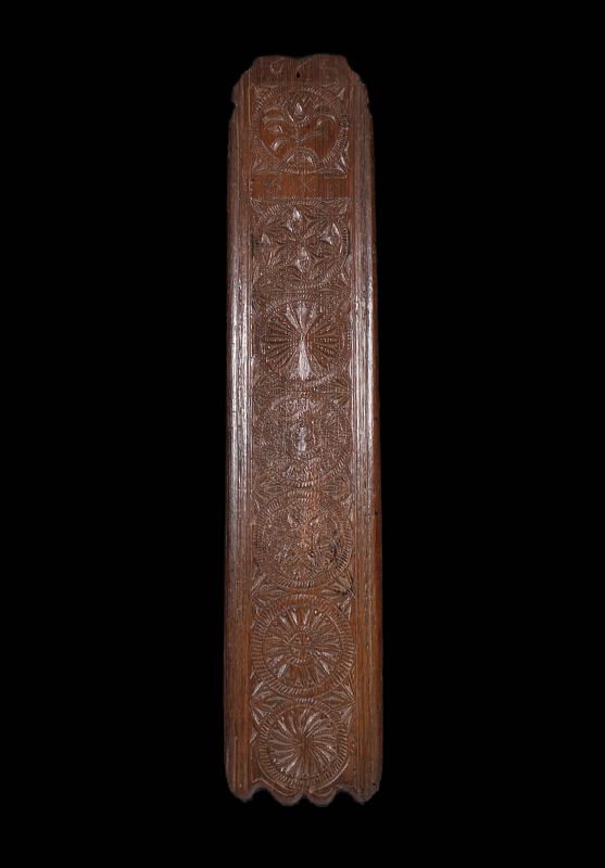 Rare early baroque Europe Wooden Mangle board, Frisian dated 1674!