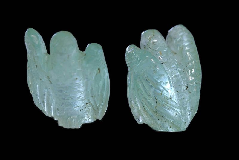 Emerald fetish carving of an Eagle, Native American, 20th. cent.