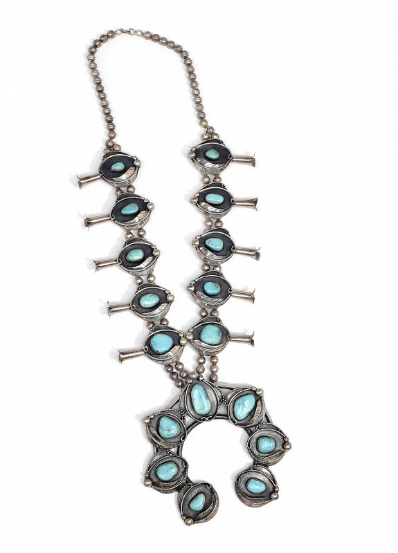 High Quality Indian Navaho Sterling & Torquise Necklace!