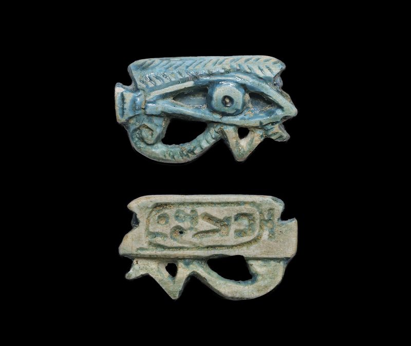 Rare Wedjat-Eye Amulet Inscribed With the Cartouche of Hatshepsut!
