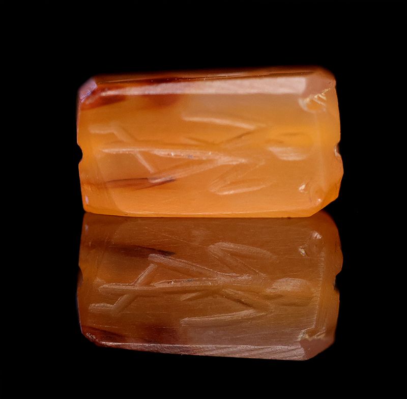 Rare Greek carnelian stamp seal western Asia, 1st.mill. BC