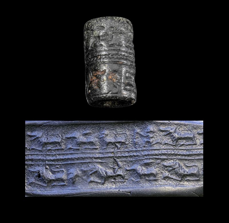 Fine Old Assyrian cylinder seal, Mesopotamia Early 2nd mill. BC