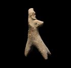 Rare intact Parthian terracotta horse & rider figure 1st-3rd. cent. AD
