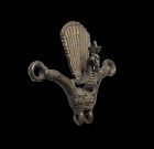 Nice Himalayan bronze peacock and two finials, c. 19th. cent. AD