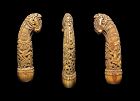 High quality Indonesian carved Keris, Kriss handle, 18th.-19th. cent.