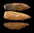 Rare set of 3 Egyptian silex stone knives, Neolithic,  5200 - 4000 BC.