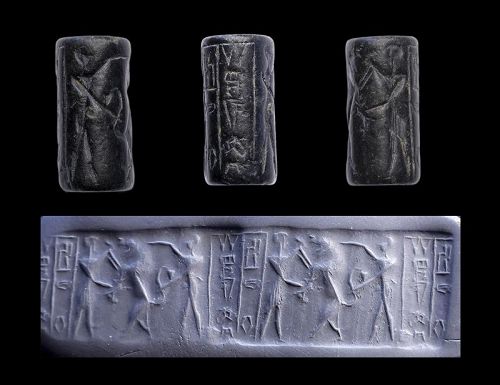 Rare Mesopotamian cylinder seal w Cuneiform, Arkkadian period