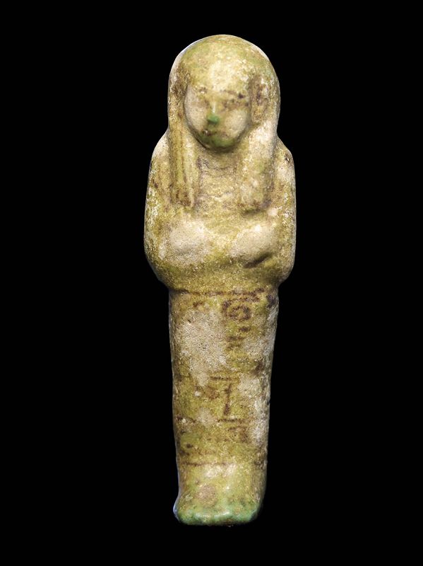 Female faience Ushabti, Egypt Third Intermed. Period 1070-943 BC