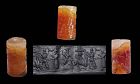 High quality carnelian cylinder seal, Neo-Assyrian, 9th.-7th. cent. BC