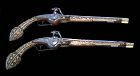 Pair of Museum Quality 16th.cent  wheel-lock pistols w Coat of Arms