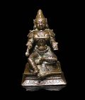 Super South Indian massive cast bronze figure of female deity, 17th. c