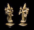 Rare early South Indian bronze figure of Vishnu, c. 16th.-18th. cent