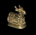 An early Indian brass figure of Bull Nandi, c. 18th.-19th. cent.