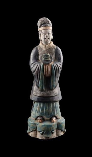 Wonderful tomb pottery Female Attendant, Ming Dynasty, 1550-1600 AD