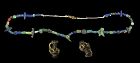 Lovely Roman miniature glass jug and glass beads and amulets