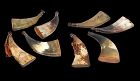 4 Early European Powder horns, dated and engraved, c. 1700-1762!