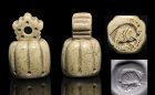 Lovely Levantine beige stone stamp seal, 1st. mill. BC