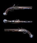 Rare early silver mounted Pistols, London, 17th.-18th. cent.