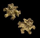 Fine Roman Gold Lion applique, 1st.-3rd. century BC.