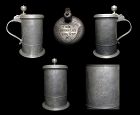 Exceptional German Guild pewter Stein / Tankard, dated 1746 / 1665