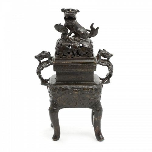 Early Chinese bronze Incense burner, Ming Dynasty, 1368-1644