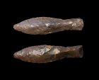 Finely patinated small silex dagger with handle, 1800 BC - a gem!