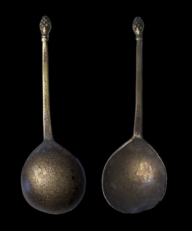 Early European gilt Laten Acorn spoon, Renaissance, English c. 1580