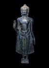 Important XL Thai bronze Buddha, Northern Thailand, c. 13th. cent.