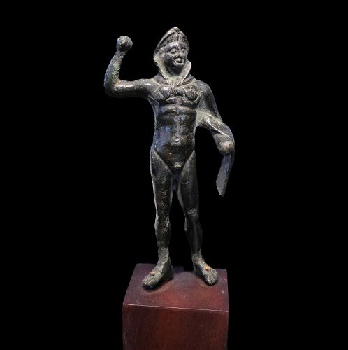 Etruscan / Gallo-Etruscan bronze figure of Hercules, 4th.-2nd. c. BC