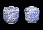 Lovely Chinese Blue and White porcelain jar w cover, Qianlong, 18th. c