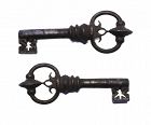 Rare European 16th. century iron key from box or cabinet