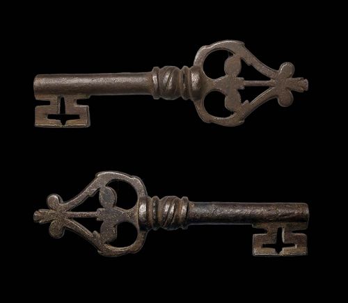 Rare iron Cupboard key, Gothic renaissance, English c. 15th. century
