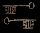 Large early European iron key, Medieval, c. 12th.-13th. cent.