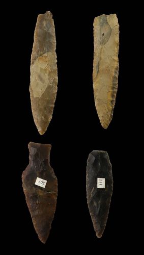 A Scarce set of Danish Neolithic Daggers / Spearpoints
