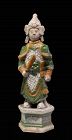 High quality Ming Dynasty pottery figure of a warrior - c. 39 cm!