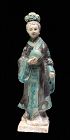Beautiful Chinese Ming Dynasty pottery figure of a Female Attendant