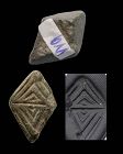 rare rhombic shape stone seal, Mesopotamia, 5th.-4th. mill. BC
