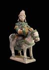 High Quality Ming Dynasty pottery horse rider Officer, 1678-1644