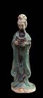 A Beautiful Chinese Ming Dynasty pottery figure of a Female Court Lady