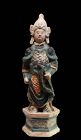 High quality Ming Dynasty pottery figure of a warrior - c. 39 cm!