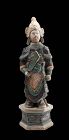 High quality Ming Dynasty pottery figure of a warrior - c. 39 cm!