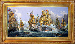 Stunning Orlinski, A.A - The Battle of Trafalgar Painting