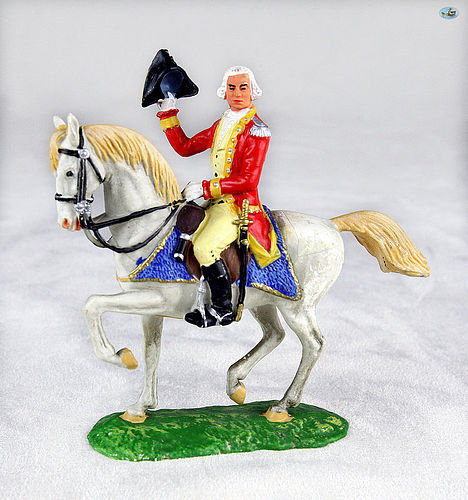 Pristine Vintage Elastolin George Washington Mounted Horse