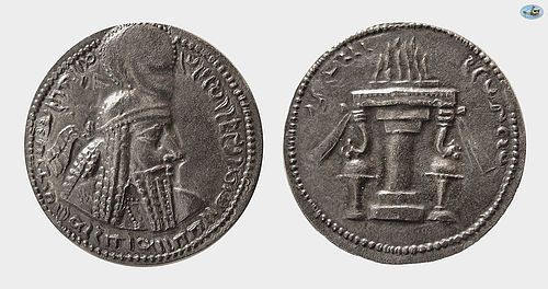SASANIAN KINGS. ARDASHIR I. AD. 223/4-240. SILVER DRACHM Coin