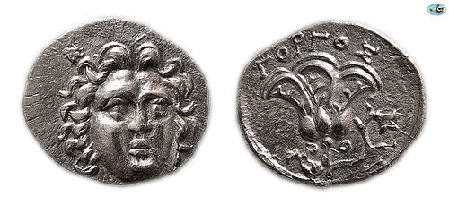 ISLANDS OFF CARIA. RHODOS, RHODES. CIRCA 250-190 BC. AR DRACHM Coin