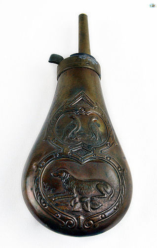 Wonderful Antique Italian Replica of Civil War Era Gun Flask