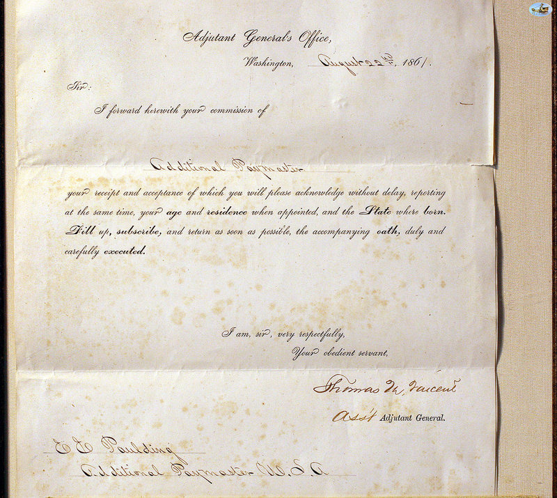 1861 Abraham Lincoln Signed Document as The President of United States