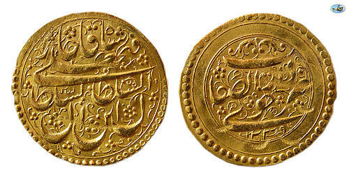 QAJAR DYNASTY, FATH ALI SHAH. (1797-1834). GOLD, DAR AL SAFAYE KHOY