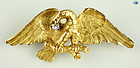Adorable Victorian 18K Gold Eagle Pin/Pendant with Diamond