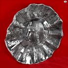 1850s American HM Gorham Co. Silver Decorative Plate of Cleopatra